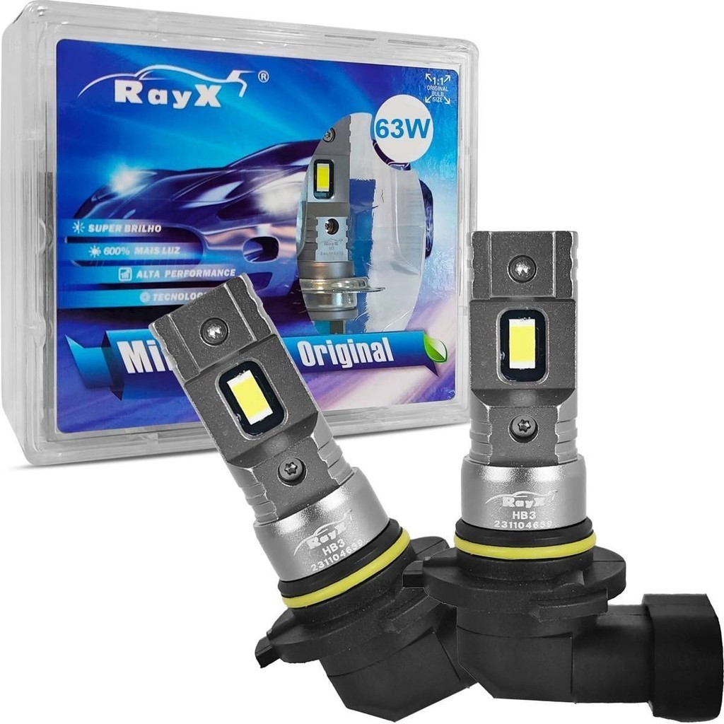 Ultra Led Mini 63W 6K 12000Lm H1 H11 H27 H3 H4 H7 H8 HB3 HB4 em Oferta na Shopee