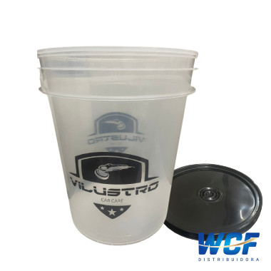 VILUSTRO Balde 20 Litros Transparente COM TAMPA