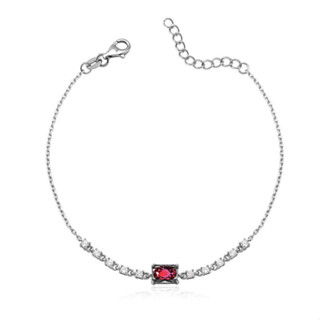 Pulseira Feminina de Prata 925 Retângulo com Zircônia em Oferta na Shopee