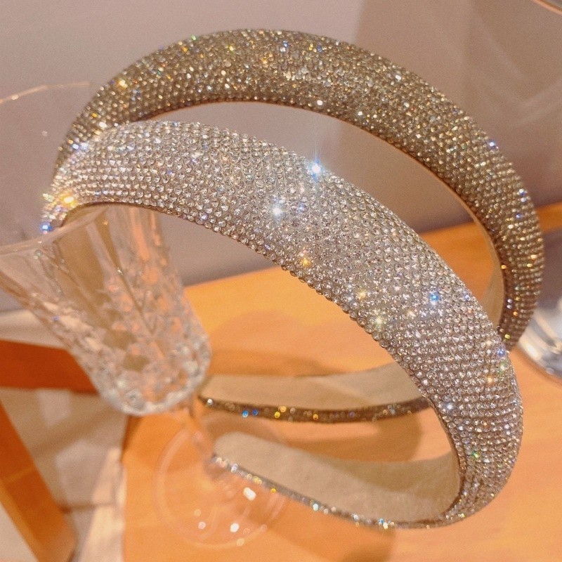 Bandas De Cabelo Rhinestone Para Mulheres Fashion Girls Sparkly Headband Hair Hoop Party Acessórios