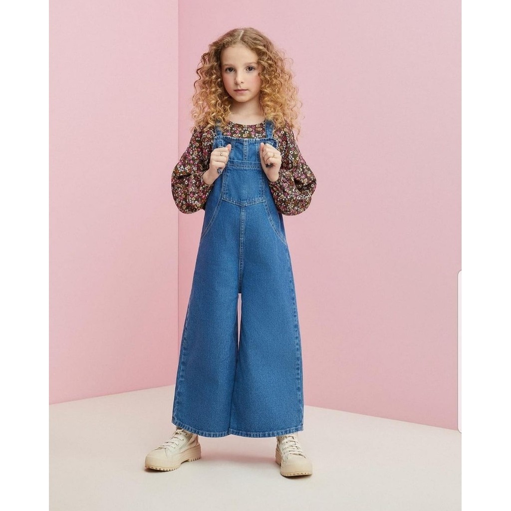 JARDINEIRA PANTALONA  JEANS- MOMI