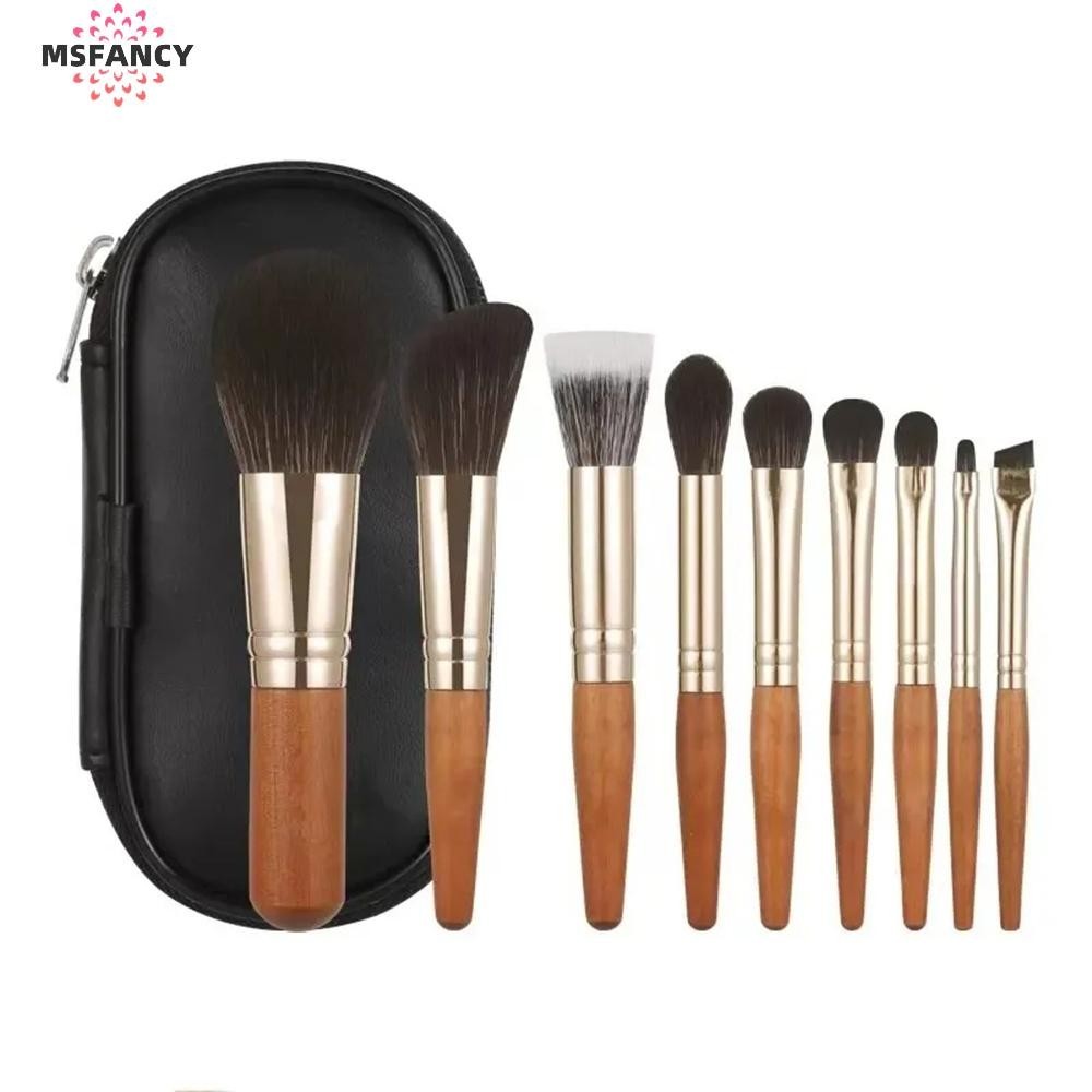 [Msfancy]Compact and Portable Golden Cosmetic Brush Set Suitable for Various Makeup Looks