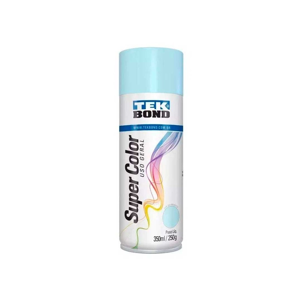Tinta Spray Azul Claro Brilhante 350ml (250gr) Tekbond – 23071006900 em Oferta na Shopee