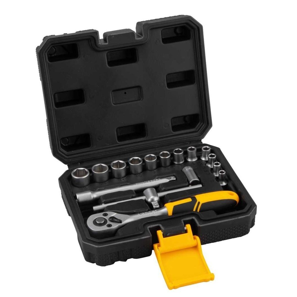 Jogo de soquetes sextavados c/encaixe e catraca 16pçs VONDER em Oferta na Shopee
