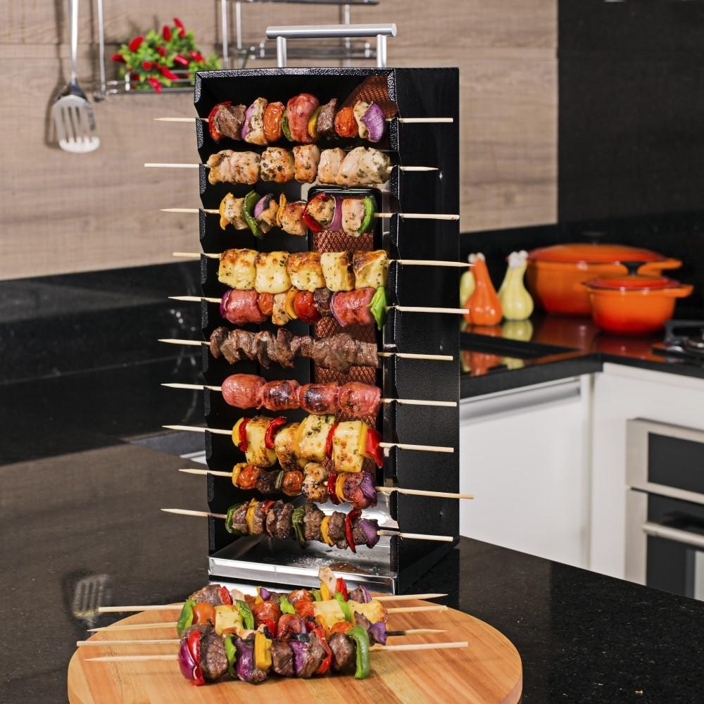 Imagem Churrasqueira a Gás Portátil 10 Espetinhos Assador GLP Arke