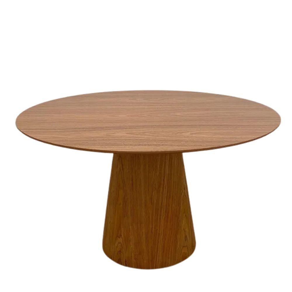 Mesa De Jantar Redonda Cone 120 Cm Freijó Cor Marrom - Home & Living
