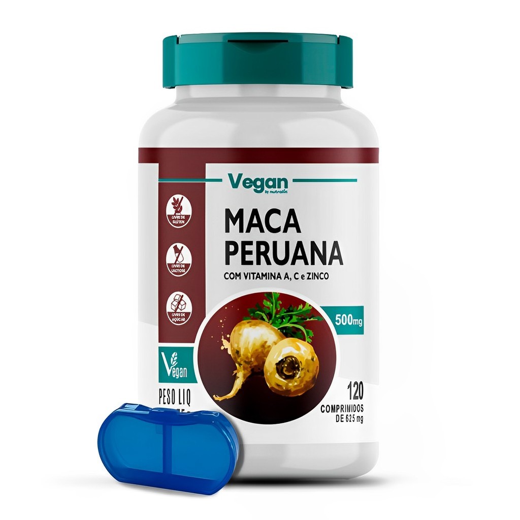 Nutralín Maca Peruana 500mg 120 Comp. Porta Cápsulas