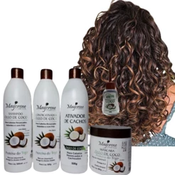 Kit Capilar Shampoo Cabelos Coco Cacheados - A pronta entrega
