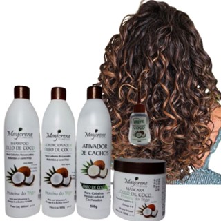 Kit Capilar Shampoo Cabelos  Coco Cacheados - A pronta entrega em Oferta na Shopee