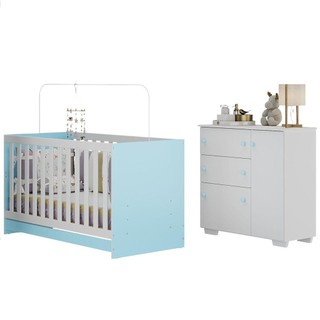 Quarto Infantil com Berço 3 em 1 e Cômoda Algodão Doce Multimóveis MP4249 em Oferta na Shopee