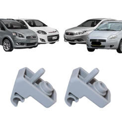 2 Presilha Suporte Do Quebra Sol Grand Siena Idea Palio Novo Punto
