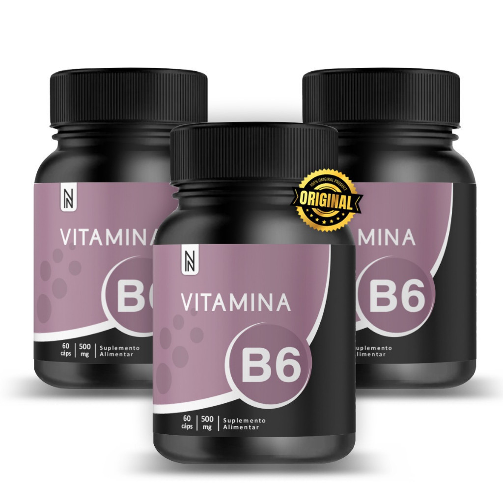 Combo 3X Vitamina B6 Piridoxina 60cáps Envio Imediato em Oferta na Shopee