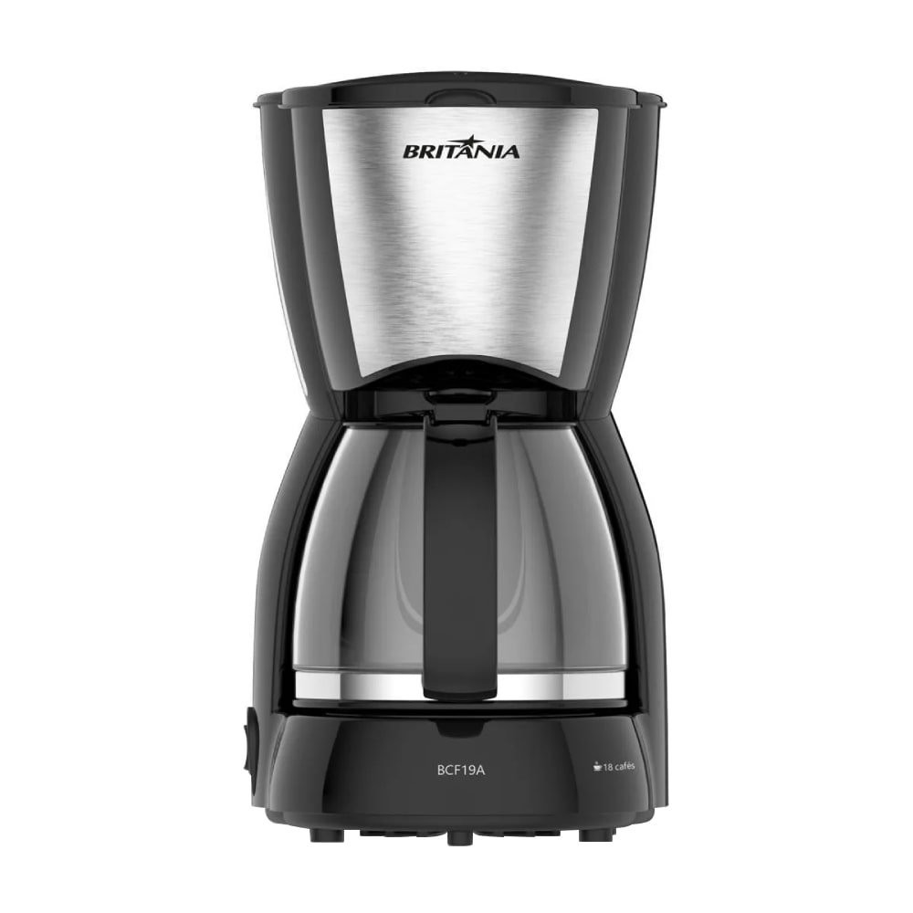 Cafeteira Britânia BCF19 | 18 Xícaras, Jarra de Vidro, 550W, Preto - Home Appliances