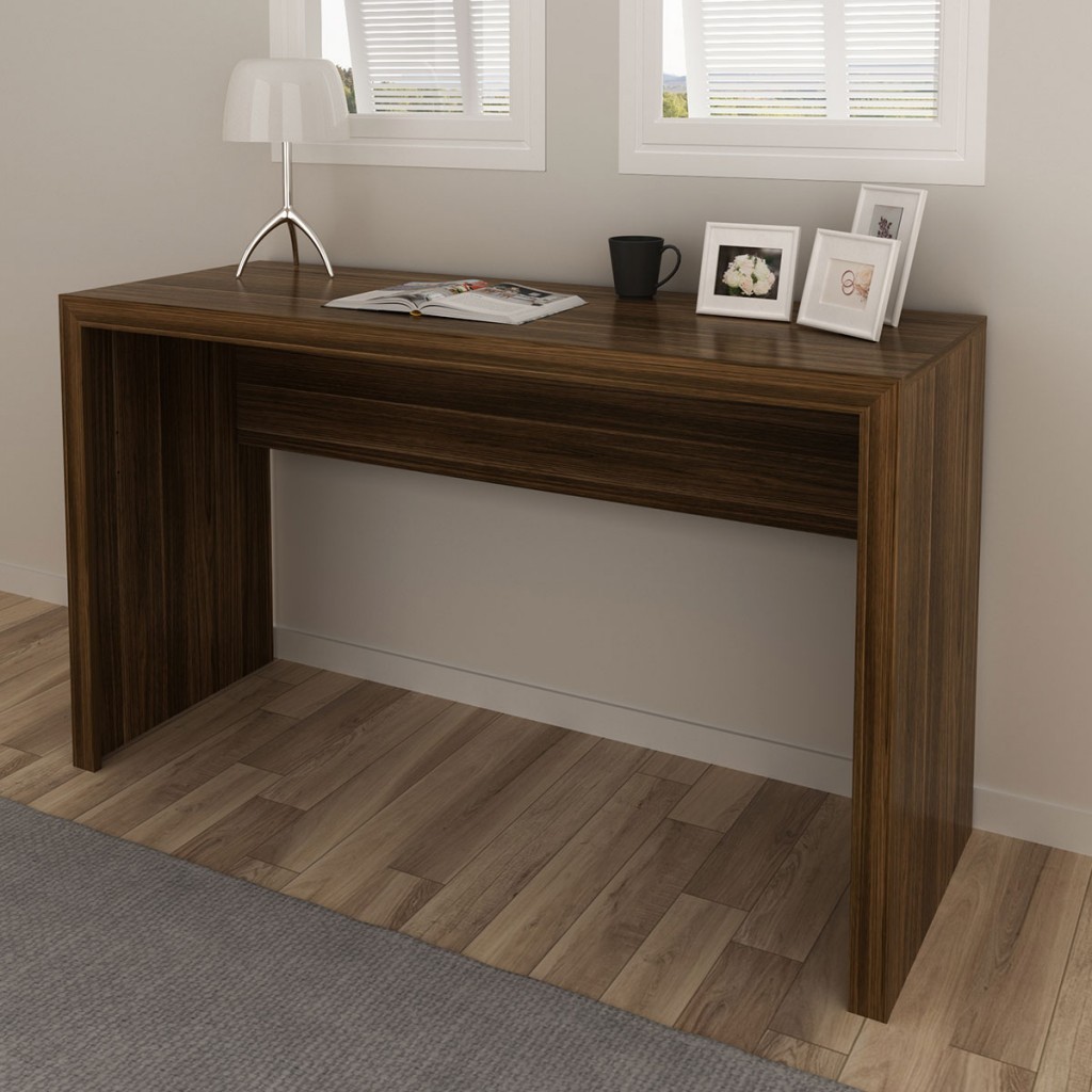 Mesa Escrivaninha Me4135 Nogal - Tecno Mobili em Oferta na Shopee