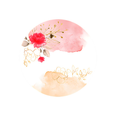 NOVO Painel Festa Infantil Redondo Flor Vermelha, Aquarela Rose, Detalhes Dourados + Arco, Suporte incluso. Fazemos personalizado com qualquer tema. Confeccionado em Lona fosca, impressão de alta resolução. cenário , p/ Decoração