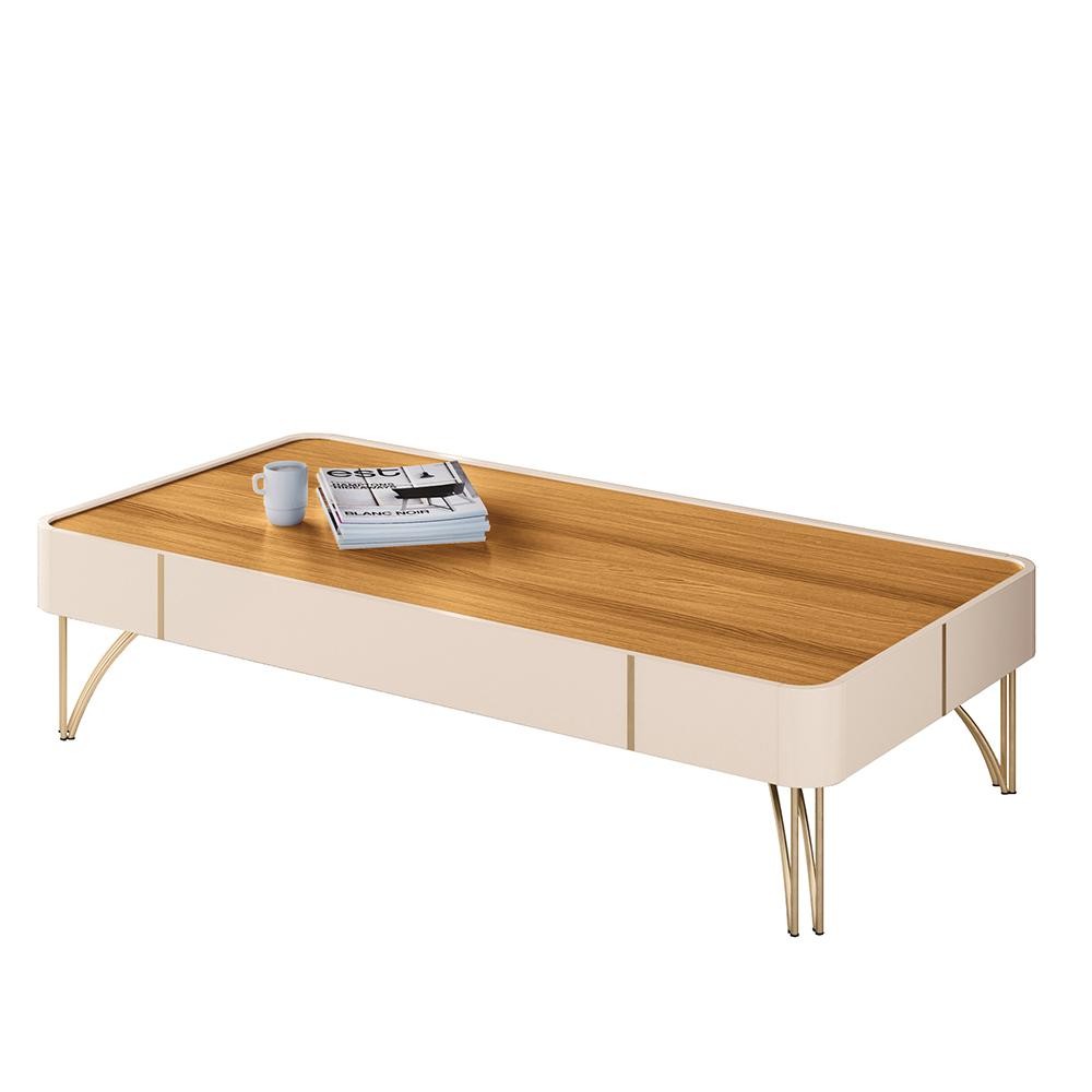 Mesa de Centro Cadenza com Pés em Aço em Oferta na Shopee