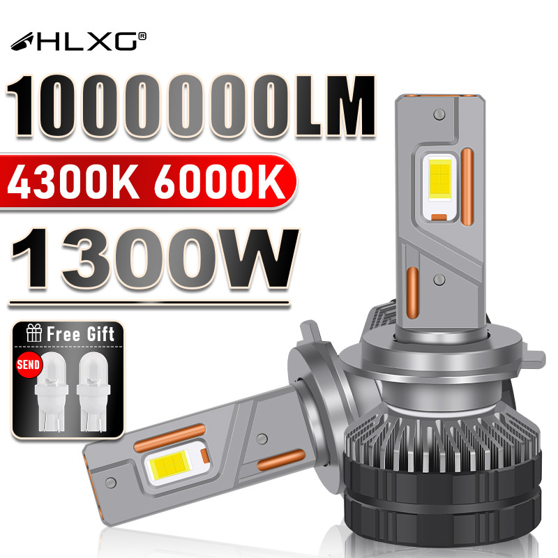 HLXG 1300W H7 LED Farol Lâmpada Canbus H4 H8 H9 H11 HB4 HB3 9005 9006 9012 Turbo Nevoeiro Feixe Alto Baixo 4300K 6000K