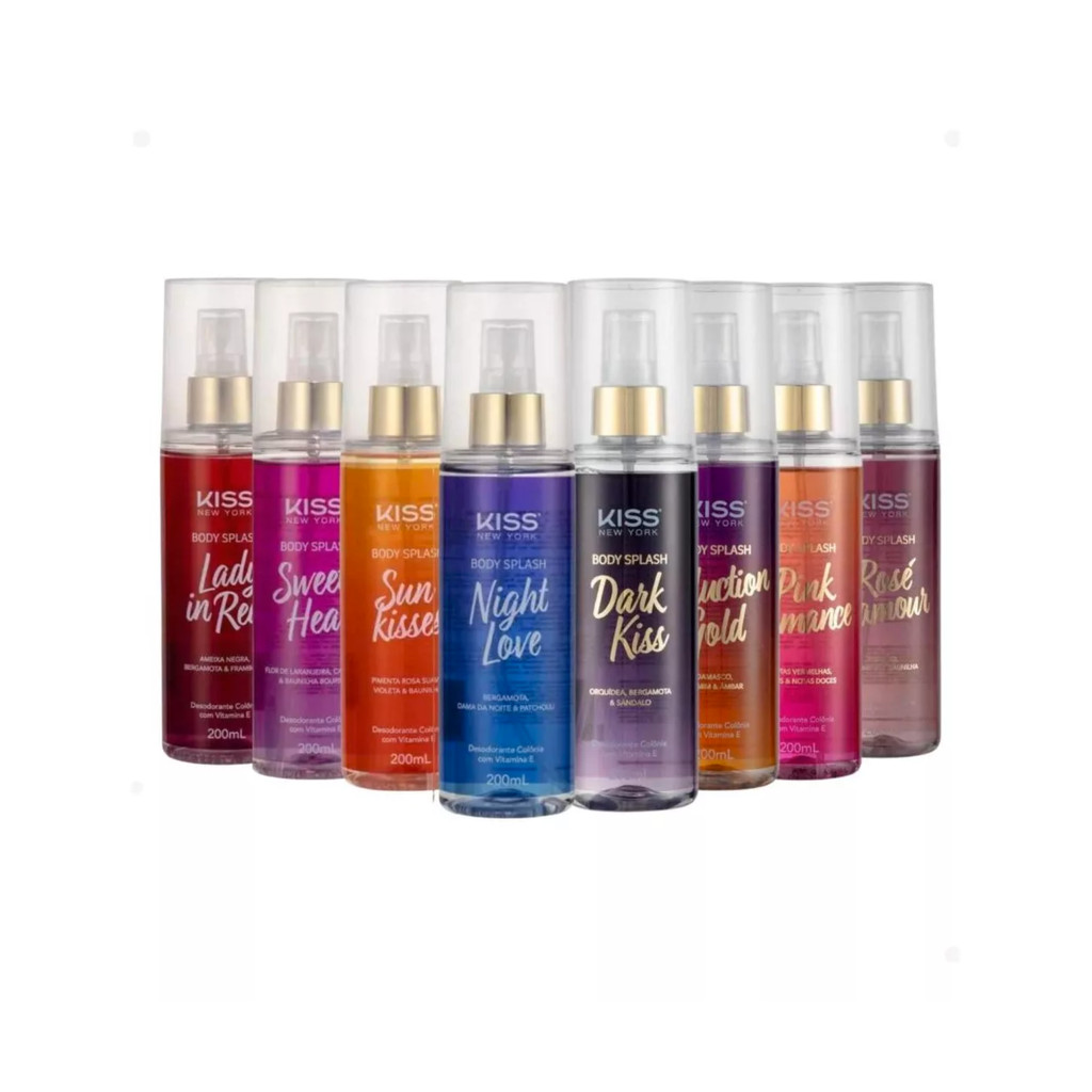 Body Splash Desodorante Colônia vitamina (E) 200ml Kiss New York
