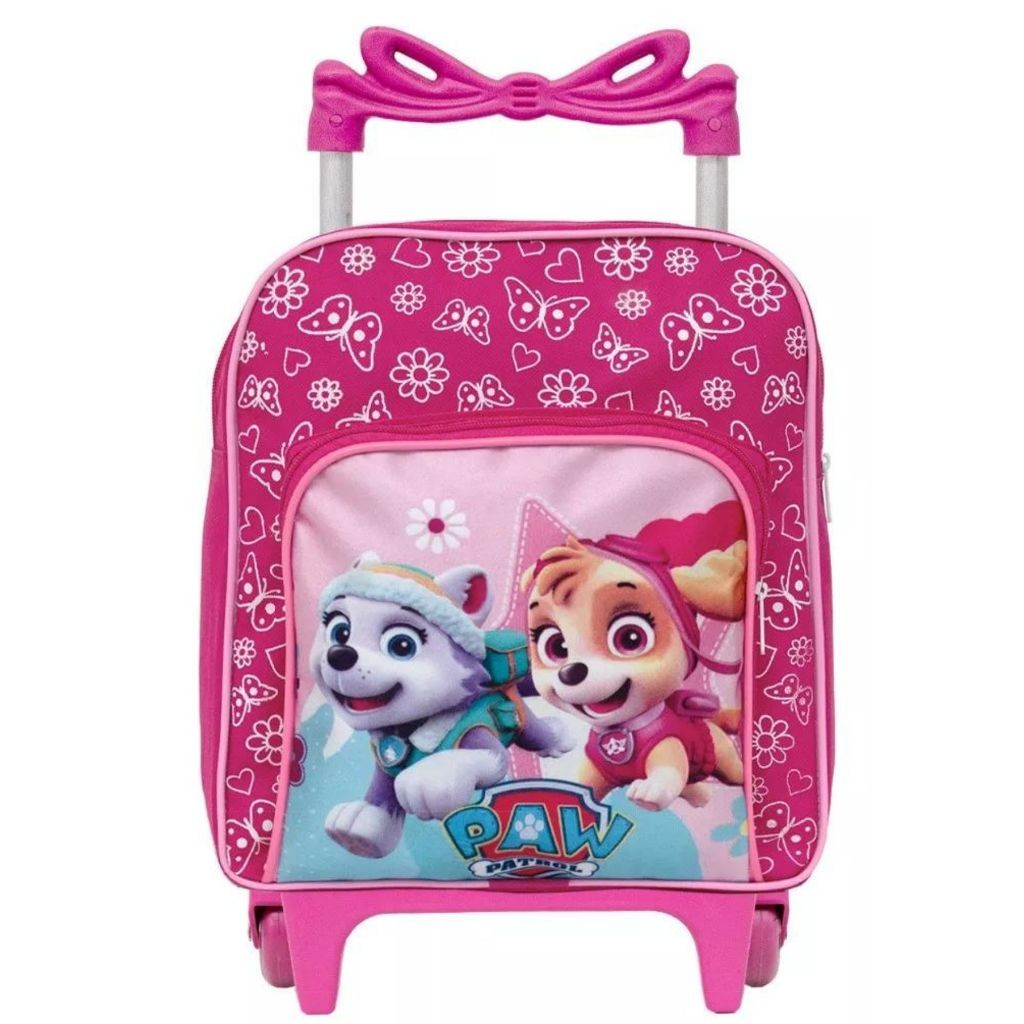 Mochila Escolar De Rodinha Infantil Bolsa Creche Pequena Personagem Patrulha Menina Rosa em Oferta na Shopee