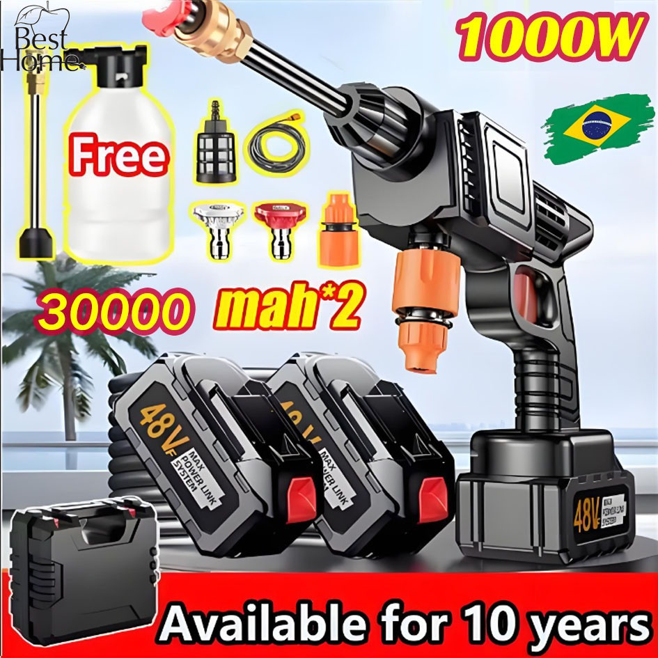 Lavadora de Alta Pressão Portátil Profissional Sem Fio Recarregável Original - Envio Imediato