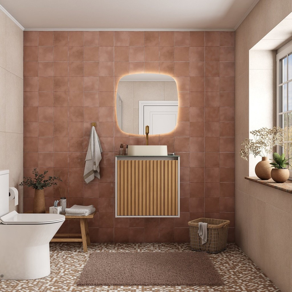 Gabinete para Banheiro Ripado com Tampo de Vidro em Oferta na Shopee