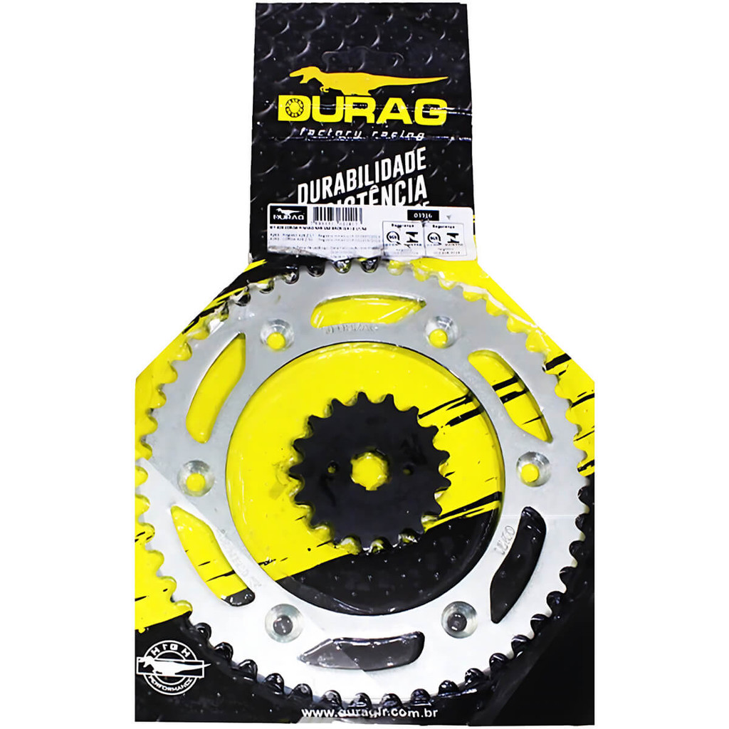 Kit Coroa E Pinhão Honda  Nxr Bros 150 2003 A 2005 Durag