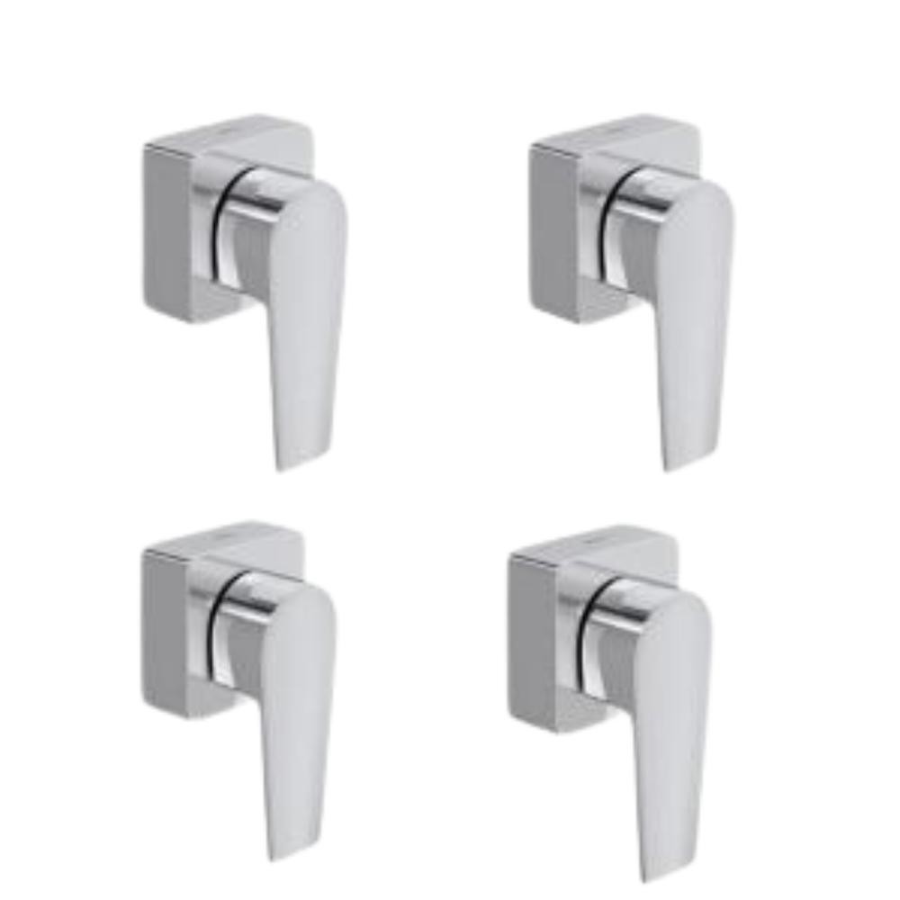 Kit 4 Acabamento Para Registro De Gaveta Level 1/2" 3/4" 1"4900 Cromada Deca em Oferta na Shopee