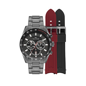 Relógio Technos Ts Carbon Grafite 3 Pulseira Prova de água