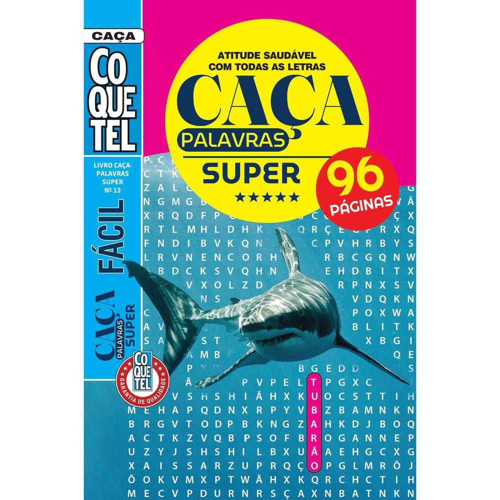 Livro Livro Coquetel Caça Palavras Super Ed 13 - Por Leitura Kennedy