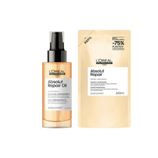 Kit Oil Reparador Absolut Repair 90ml + Refill Shampoo Absolut Repair Gold 240ml em Oferta na Shopee