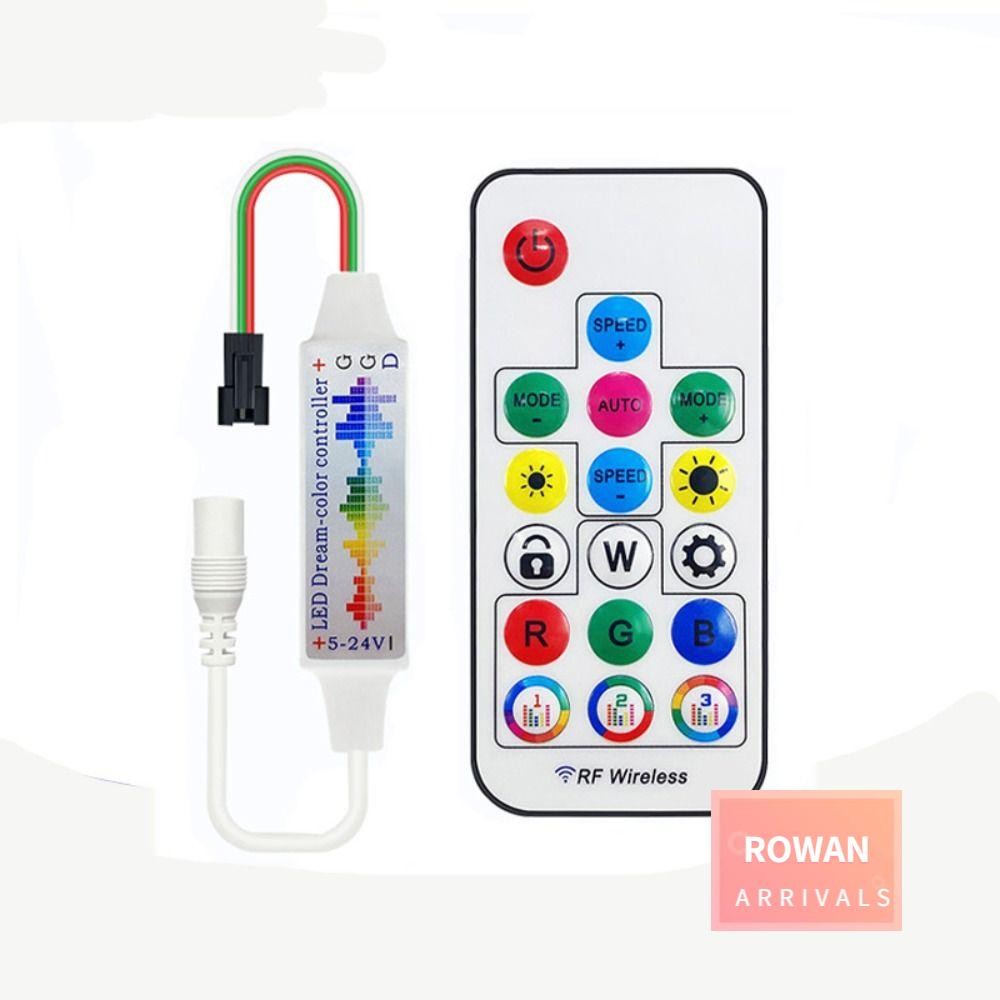 ROWANBA Led Strip Light , Controlador De Música Endereçável DC5-24V , DC/USB Para WS2812B WS2811 5050