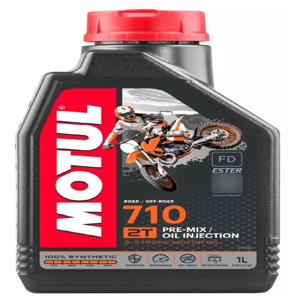 Óleo Lubrificante Fluido Motor Motul 710 100% Sintético 2T Para Motos e Quadriciclos 1L em Oferta na Shopee