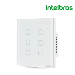 Interruptor Inteligente Elétrico Smart Wifi Touch Branco Intelbras Compatível Voz Alexa Google Assistente Casa EWS 1006
