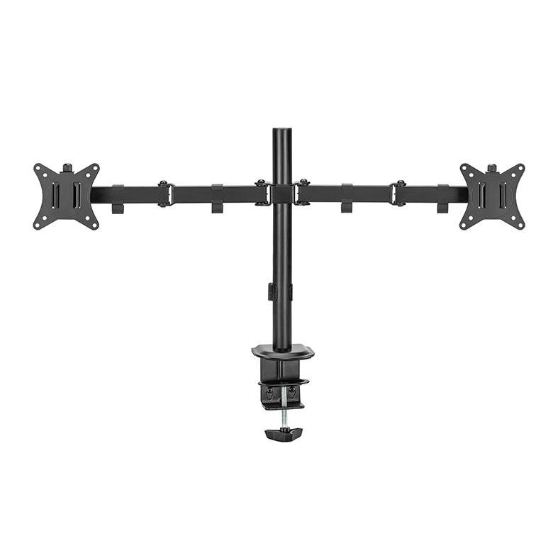 Suporte Para 2 Monitores Brateck LDT66 C024, 17 Pol. a 32 Pol., Preto, LDT66-C024