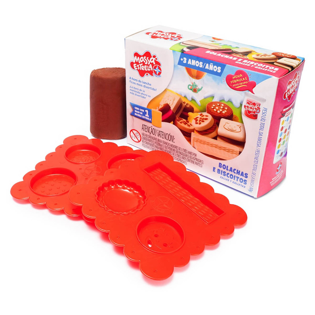 Kit Massinhas de Modelar Bolachas e Biscoitos - Brinquedos Estrela