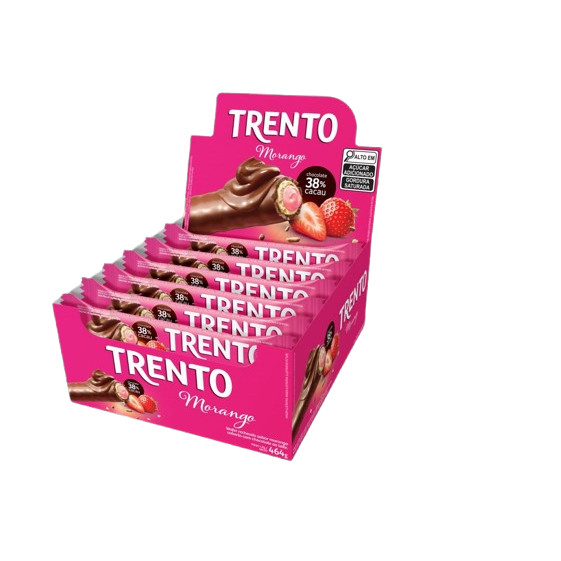 Chocolate Trento Morango Com 16 Unidades De 29g em Oferta na Shopee