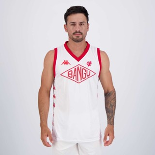 Regata Kappa Bangu II Supporter Branca e Vermelha em Oferta na Shopee