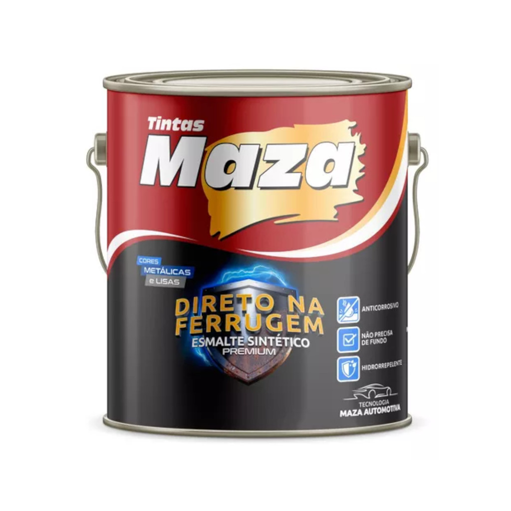 Tinta Esmalte Metalica Maza Direto na Ferrugem 3,6L