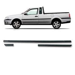Jogo Friso Lateral Saveiro G3 2000 01 02 A 2005 6pcs Preto
