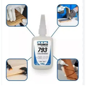 Cola Instantânea Tek Bond 793 100g Multiuso Unhas Tips Postiça Madeira Borracha Couro