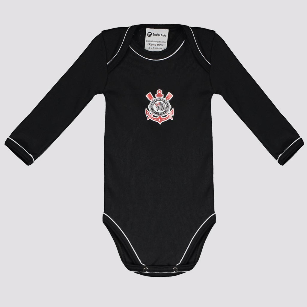 Body Corinthians Longo Preto em Oferta na Shopee