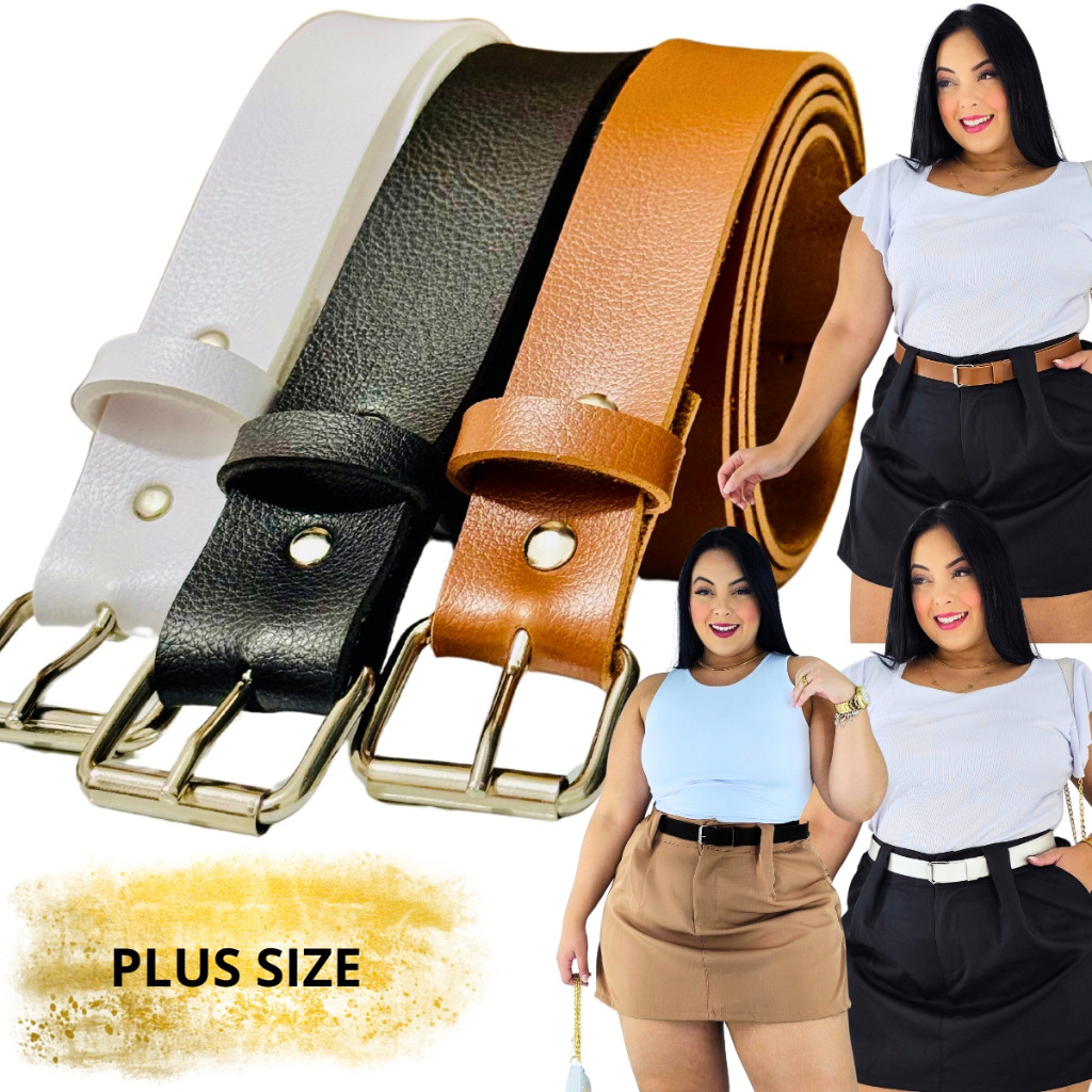 Cinto feminino de couro plus size feminina social tendencia moda blogueira