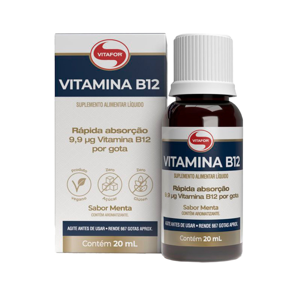 Vitamina B12 Metilcobalamina de Menta 20ml - Vitafor em Oferta na Shopee