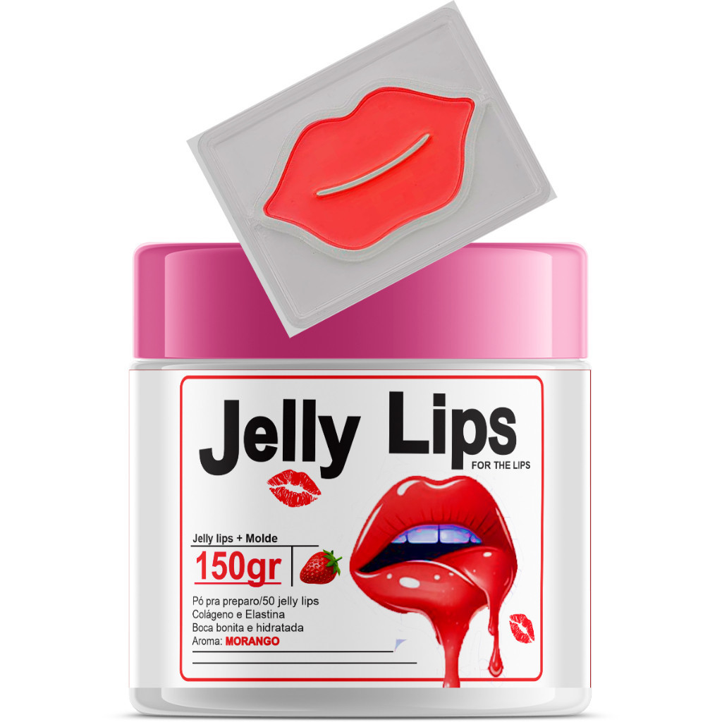 Máscara labial com colágeno hidratante para lábios Jelly Lips Boca Macia