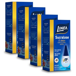 Kit 4 Adoçantes Sucralose Líquido Linea 25ml em Oferta na Shopee