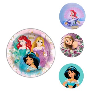 8 PRATO BOLO FESTA PRINCESAS DISNEY DE PAPEL 18 CM REGINA em Oferta na Shopee
