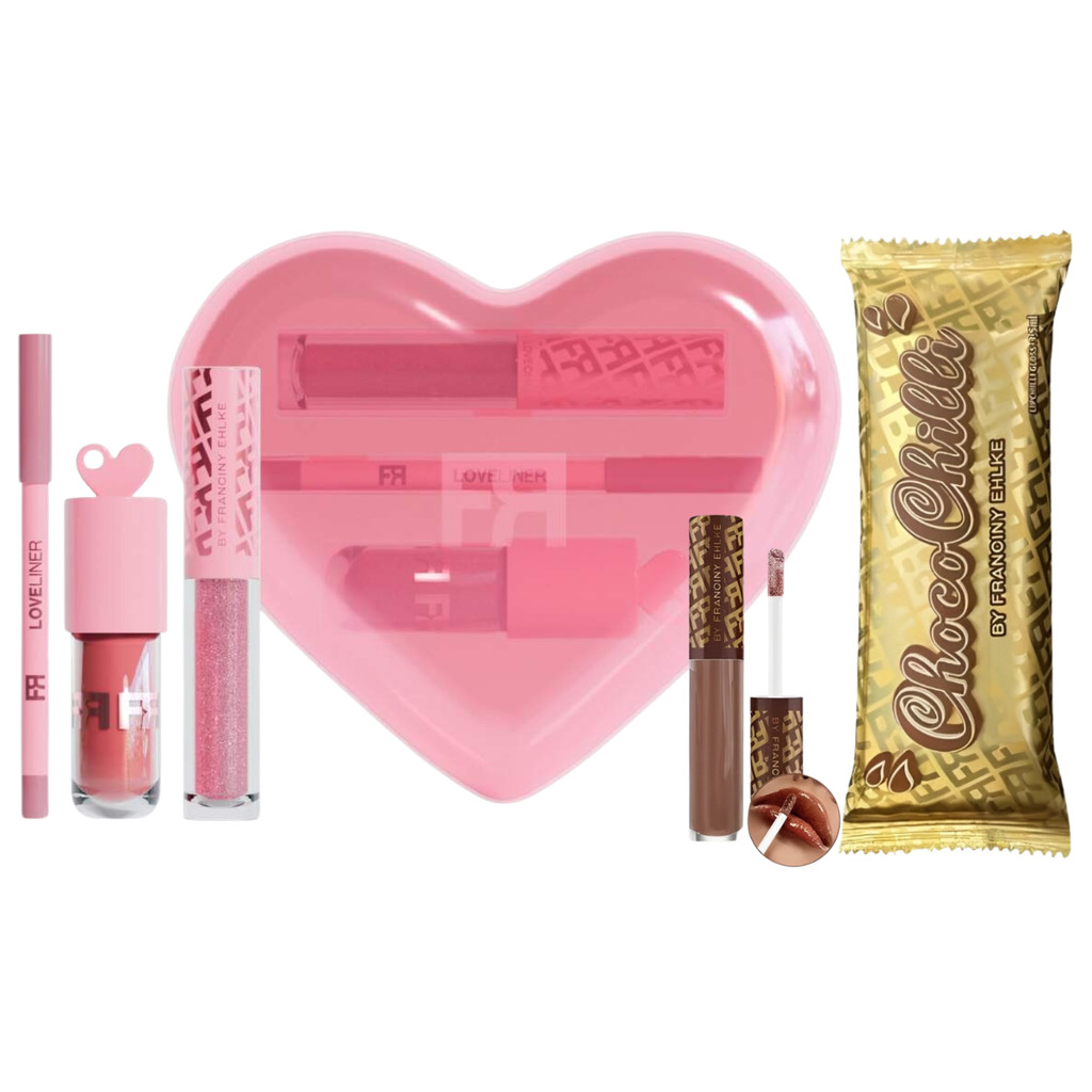 Kit Love + Gloss ChocoChilli Lápis Labial e Glosses Volume Brilho Vegano - Fran by Franciny Ehlke