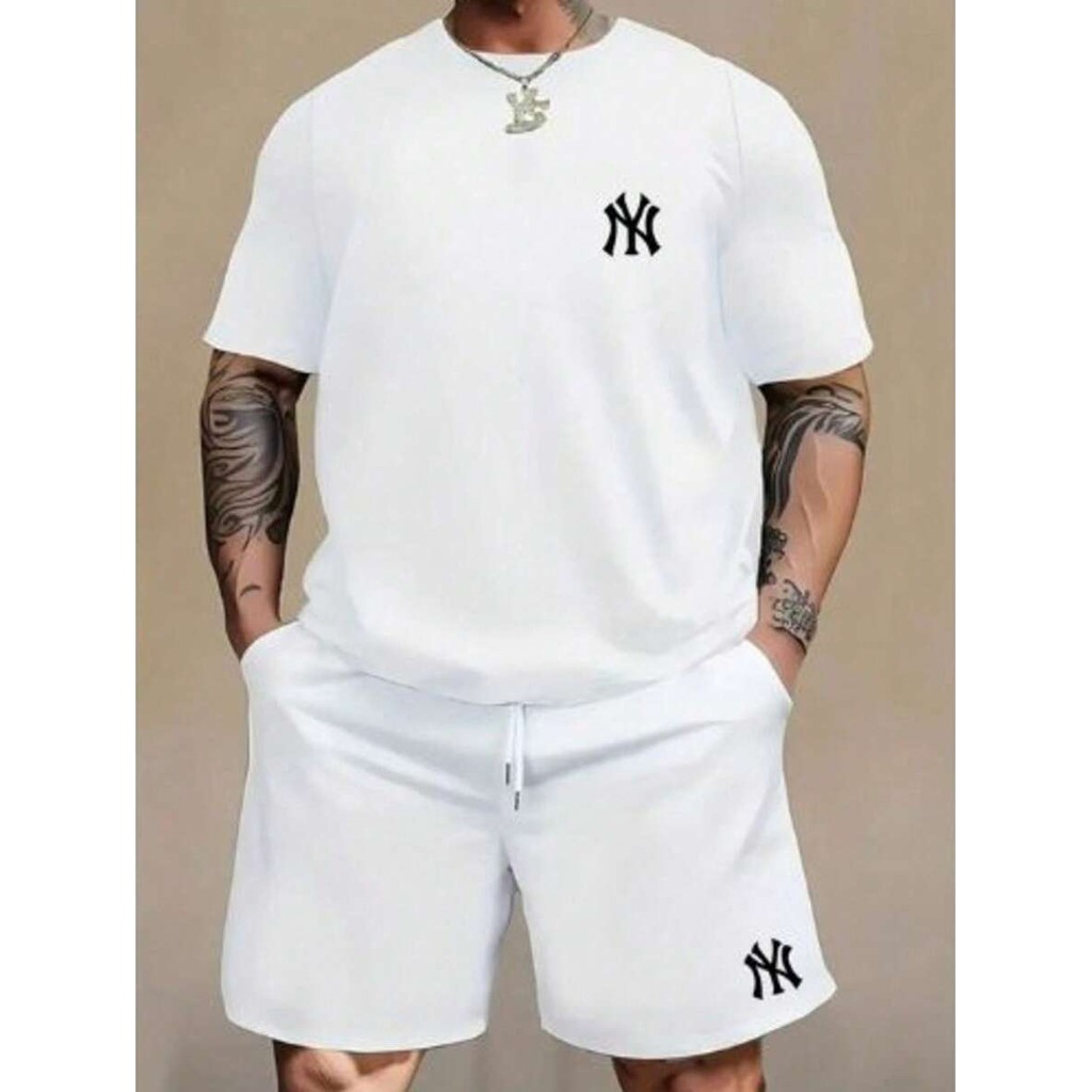 Kit Camiseta Masculina+Shorts De Tactel Bermuda Flanelada Envio Imediato Varias Cores Confortavel