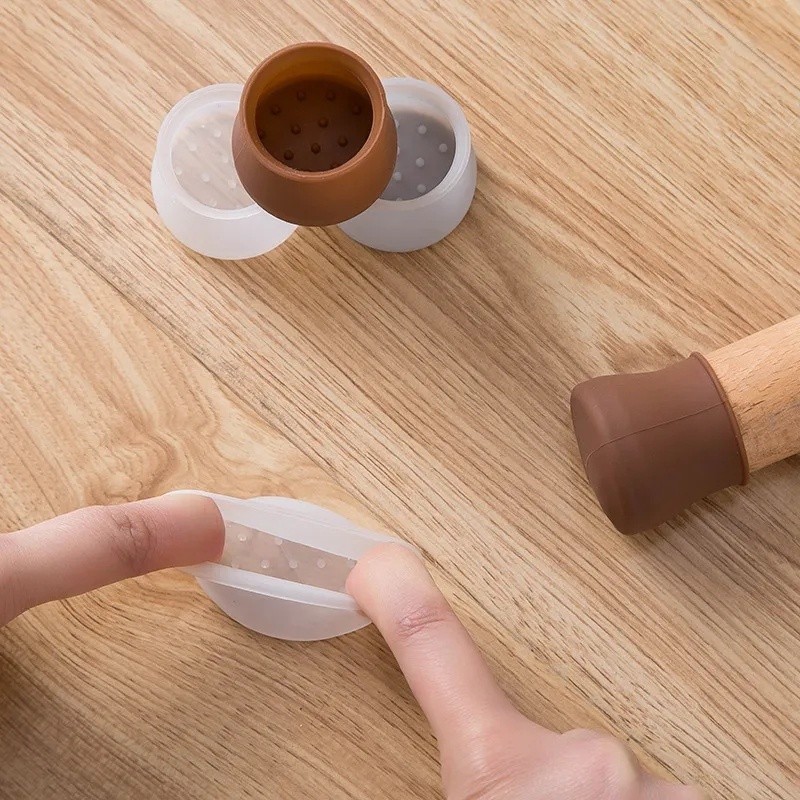 Super Resistente Kit Com 12/24/36 Protetor de Silicone para Pés de Cadeira e Mesa Pés Pezinho Redondo em Oferta na Shopee