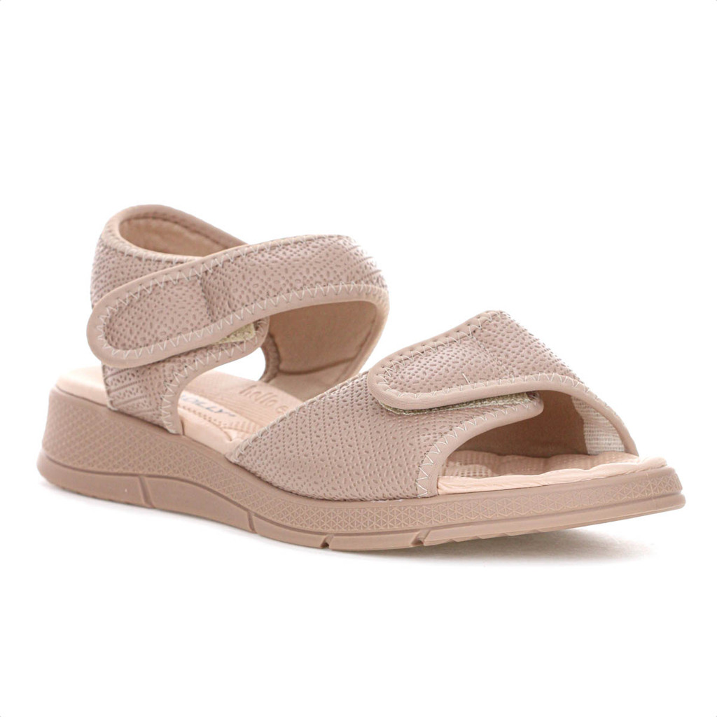 Sandália Piccadilly Esporão Papete Anabela Bege - Feminino em Oferta na Shopee